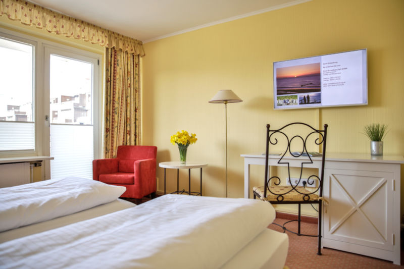Doppelzimmer im Hotel Dünenburg auf Sylt
