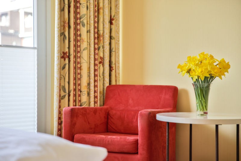 Einfach entspannen: Im Doppelzimmer vom Hotel Dünenburg, Sylt