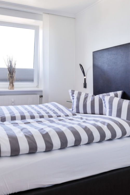Schlafbereich im Appartement Seelöwe